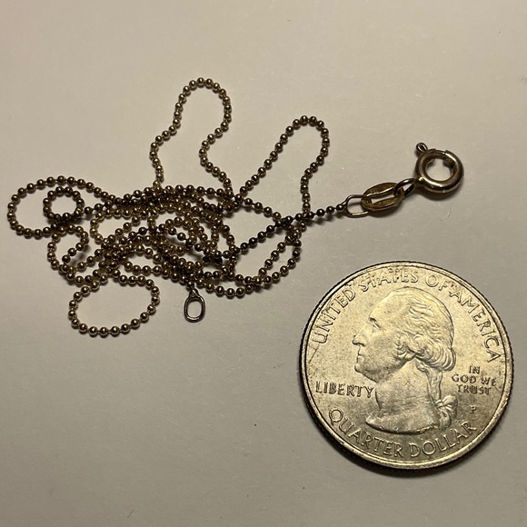 Vintage Sterling Silver AHM Small Beaded Necklace. 18 inches long - Picture 4 of 5